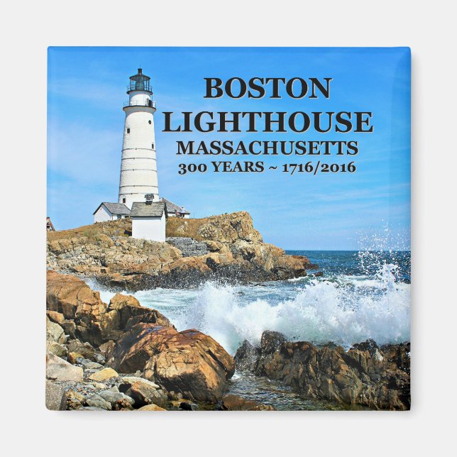 Boston Lighthouse, Massachusetts Magnet (Framsidan)