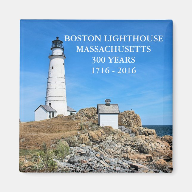Boston Lighthouse, Massachusetts Magnet (Framsidan)