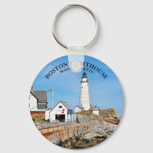 Boston Lighthouse, Massachusetts Nyckelring