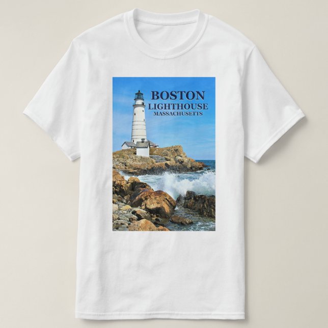 Boston Lighthouse, Massachusetts T-Shirt (Design framsida)