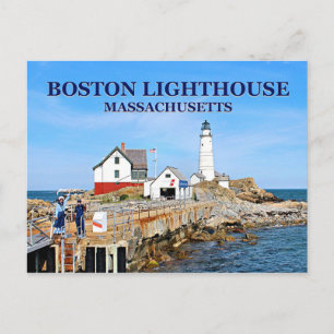 Boston Lighthouse, Massachusetts vykort