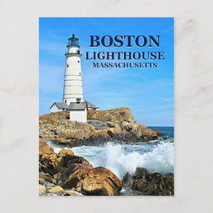 Boston Lighthouse, Massachusetts vykort