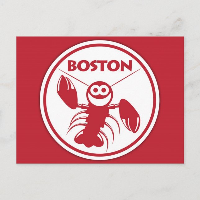 Boston Lobster Postcard Vykort (Framsida)