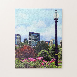 Boston MA - Boston Common och Skyline Pussel