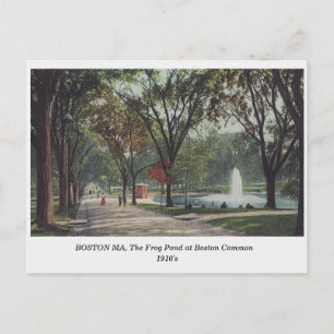 Boston MA Groddammen vid Boston Common 1910-talet  Vykort