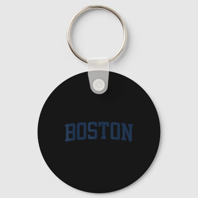 Boston Machusetts Collegiate Stil Varsity Block L Nyckelring (Framsida)