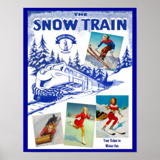 Boston & Maine Railroad Snö Tåg Travel Poster
