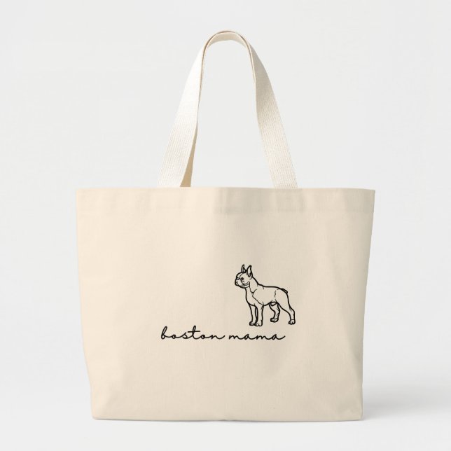 Boston Mamma Tote Bag Jumbo Tygkasse (Framsidan)