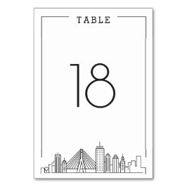 Boston, Mass Bröllop | Bordsnummer