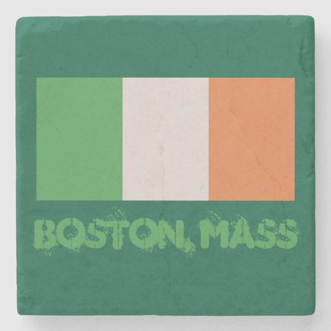 Boston, Mass Irländsk Flagga (Stolt Irländsk Kultu Stenunderlägg (Framsidan)