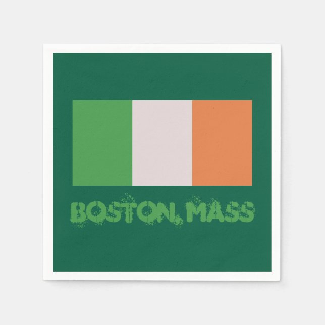 Boston, Mass irländsk stolthet, St. Patrick's Day Pappersservett (Framsidan)