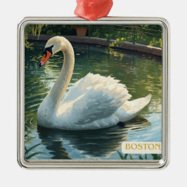 Boston, Mass. Public Garden Swan Ornament