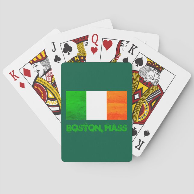 Boston, Mass Shamrock-traditioner - Irländska Casinokort (Baksidan)