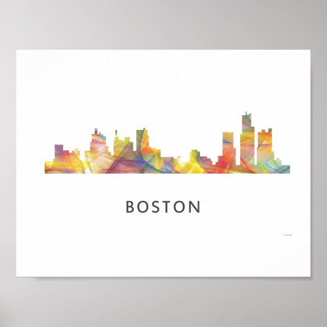 BOSTON MASS. SKYLINE WB1- POSTER (Framsidan)