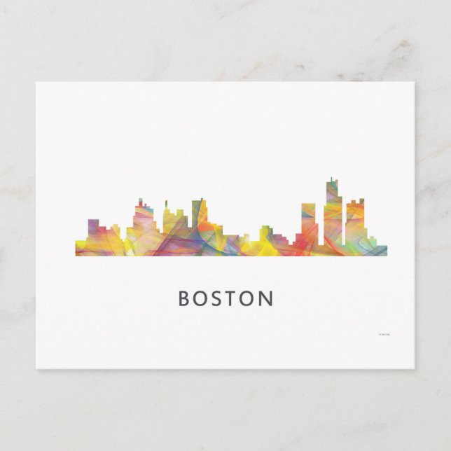 BOSTON MASS. SKYLINE WB1- VYKORT (Framsida)