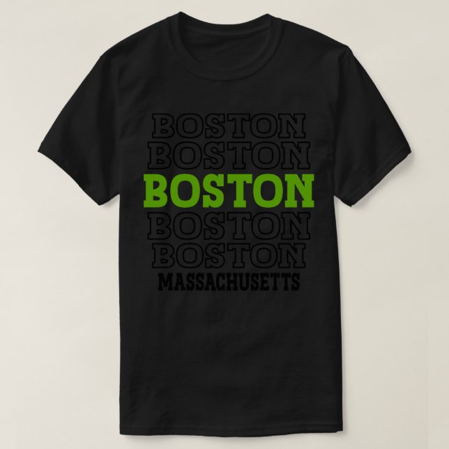 Boston Massachusetts 2 T Shirt (Design framsida)