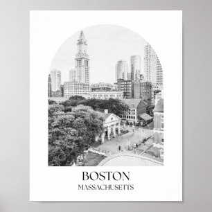 Boston Massachusetts Arch Photo Print Poster
