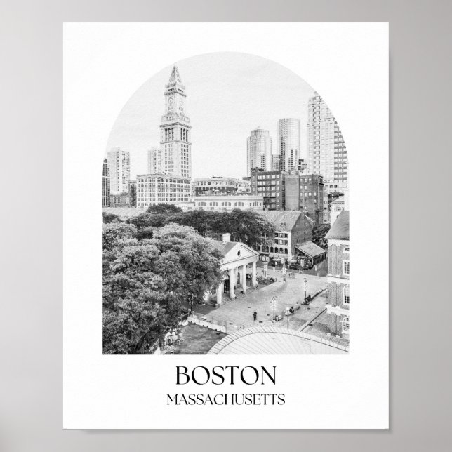 Boston Massachusetts Arch Photo Print Poster (Framsidan)