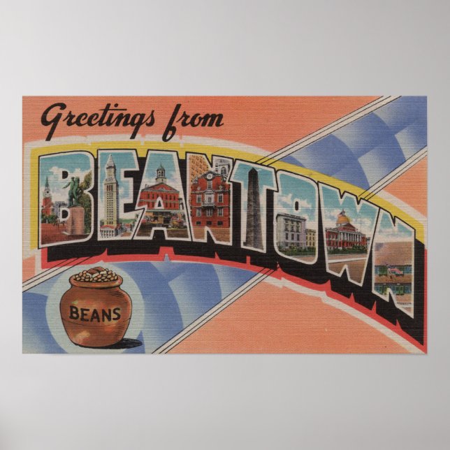 Boston, Massachusetts (Bean Town) Poster (Framsidan)