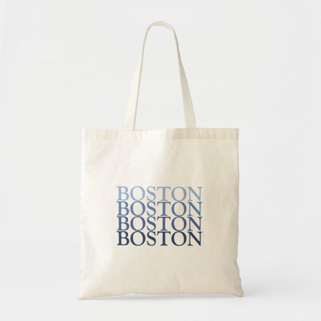 Boston Massachusetts, Blue and light Blue Tygkasse (Framsidan)
