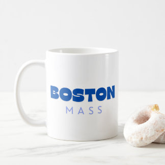 Boston Massachusetts Blue Modern Kaffemugg