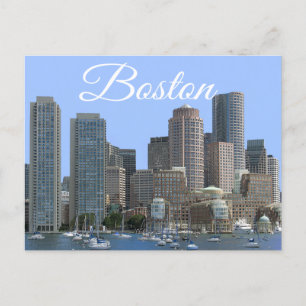 Boston, Massachusetts - Boston Harbor-postkort Vykort