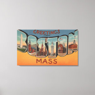 Boston Massachusetts (byggnader) Canvastryck