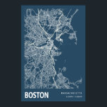 Boston Massachusetts City Karta Line Art Blue Skri Poster<br><div class="desc">Boston Massachusetts City Karta Line Art Blue Skriv ut</div>