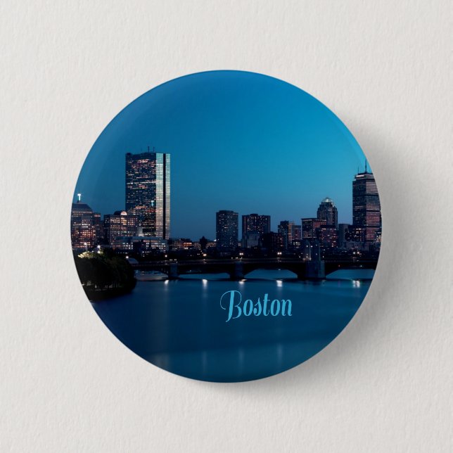 Boston Massachusetts City Skyline Knapp (Framsida)