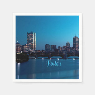 Boston Massachusetts City Skyline Pappersservett