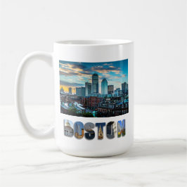 Boston Massachusetts City Skyline Travel Photo Kaffemugg