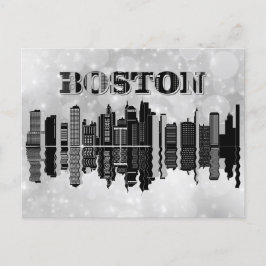 Boston Massachusetts City Skyline Travel Vykort
