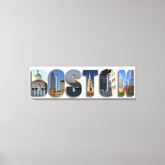 Boston Massachusetts City Travel Fine Art Foton Canvastryck (Framsida)