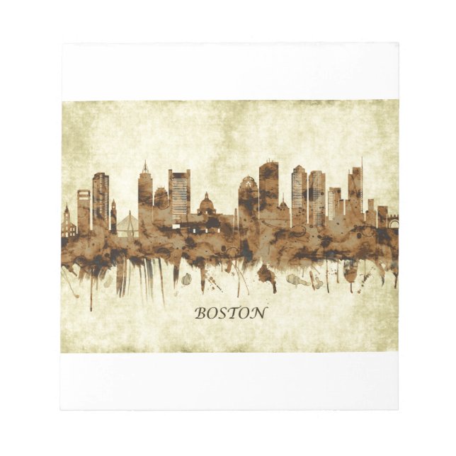Boston Massachusetts Cityscape Anteckningsblock (Framsida)