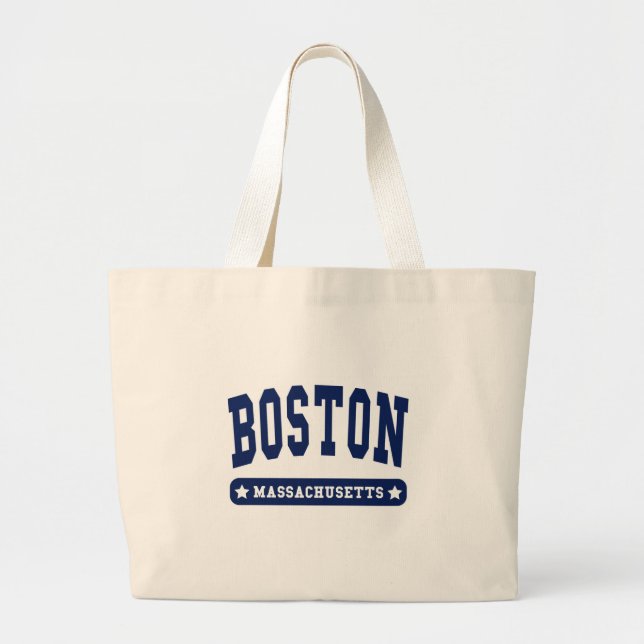 Boston Massachusetts College Stil t shirts Jumbo Tygkasse (Framsidan)