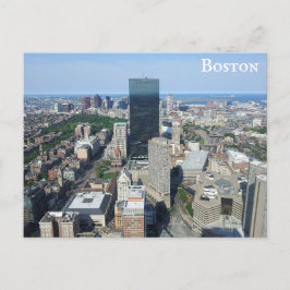 Boston Massachusetts Downtown Skyline Travel Vykort