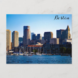 Boston Massachusetts Downtown Skyline Vykort