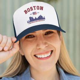 Boston Massachusetts Est. 1630 Funny  Keps