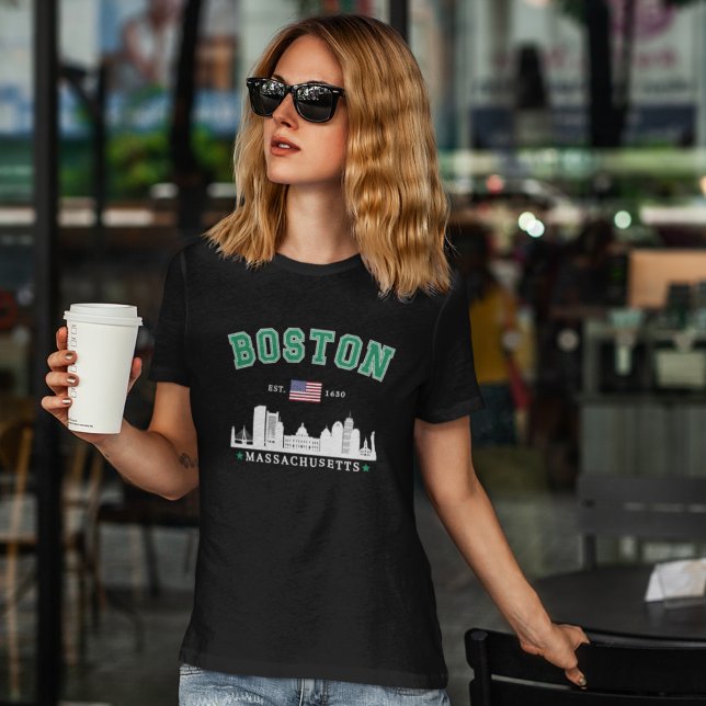 Boston Massachusetts Est. 1630 Funny Travel T Shirt (Skapare uppladdad)