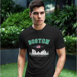 Boston Massachusetts Est. 1630 Funny Travel T Shirt