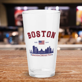 Boston Massachusetts Est. 1630 Travel Glaskopp