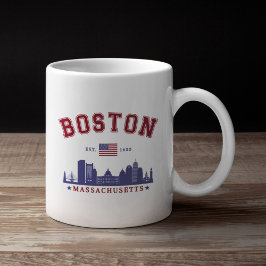 Boston Massachusetts Est. 1630 Travel Kaffemugg