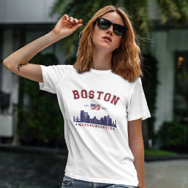 Boston Massachusetts Est. 1630 Travel T Shirt