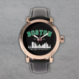 Boston Massachusetts Est. 1630 Vintage Armbandsur
