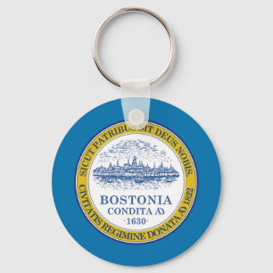 Boston (Massachusetts) flagga Keychain Nyckelring