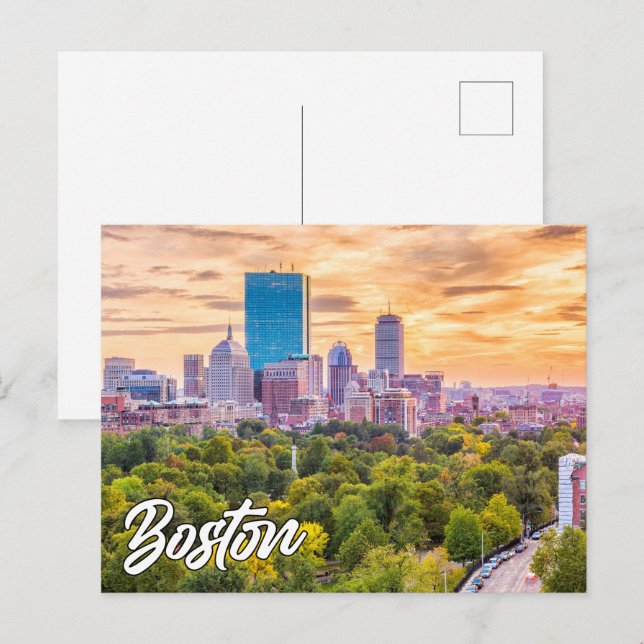 Boston, Massachusetts, Förenade Stater Vykort (Fram/baksida)