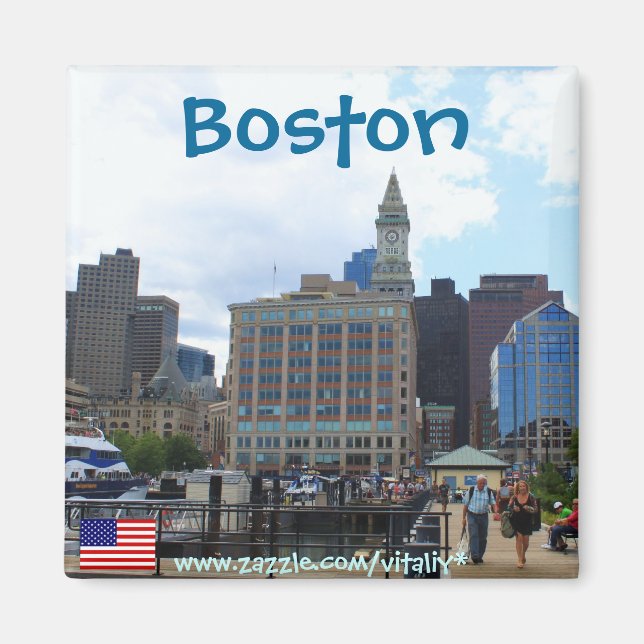 Boston Massachusetts fotomagnet Magnet (Framsidan)