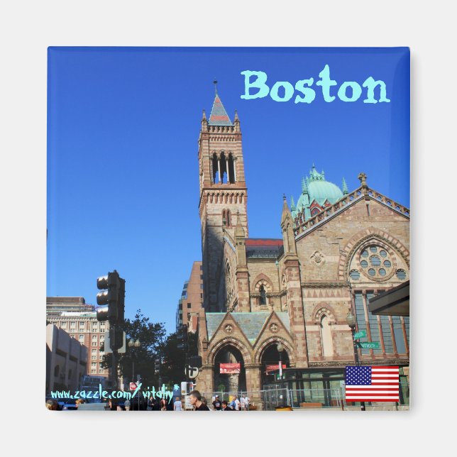 Boston Massachusetts fotomagnet Magnet (Framsidan)