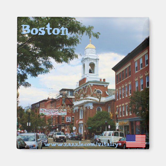 Boston Massachusetts fotomagnet Magnet (Framsidan)