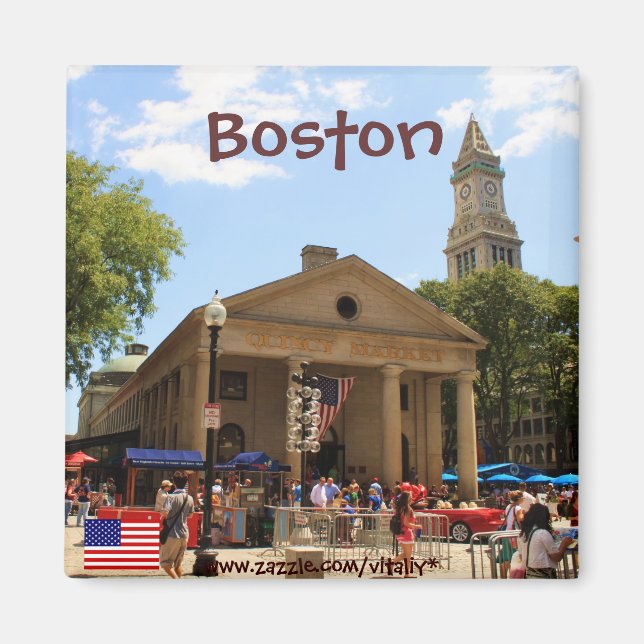 Boston Massachusetts fotomagnet Magnet (Framsidan)